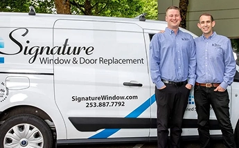 image of singature window and door owners with van