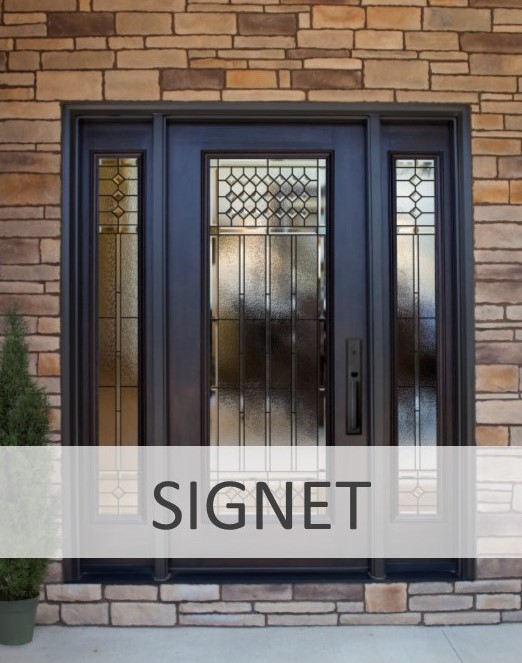 Signet entry door on a home