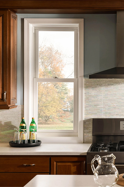 New windows in a home next to the ocean