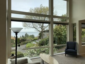 Window Replacement in Klahanie, WA , Professional multi-pane window installation with black frames in Klahanie residential home